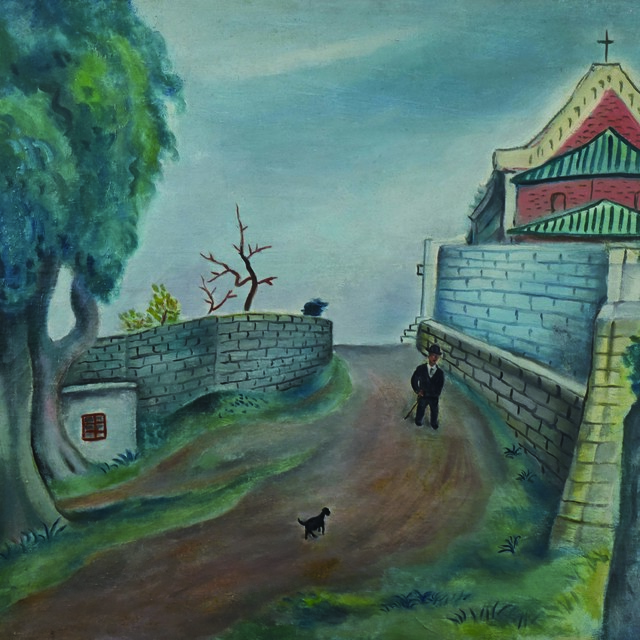 谭华牧  《街景》 布面油画  广东美术馆藏