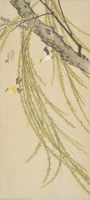 淡黄杨柳舞春风