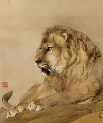 虎 何香凝1910年  26×30cm水墨绢本
