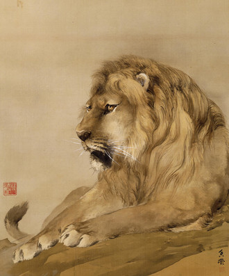 虎 何香凝1910年  26×30cm水墨绢本