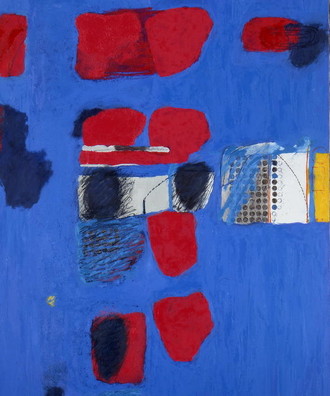 1995，午后红色的余白，布面油画，185×150 cm