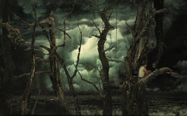 无题untitled，那顺巴图，布面油画 ,100x160cm,2010