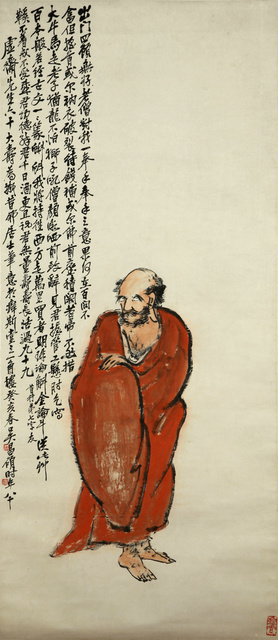 清 吴俊卿无量寿佛图轴（设色） 143.3×62cm