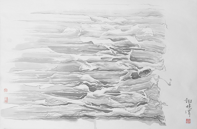 谢晓泽 中国图书馆（李贽《藏书》）27 12x41 34 inches 英寸 宣纸水墨