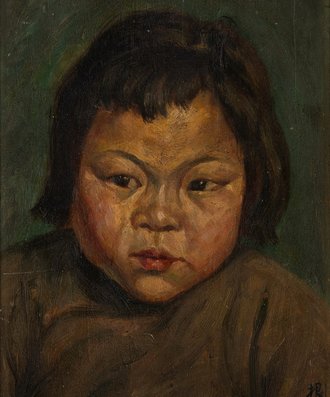 胡根天 《小妹》 20世纪30年代 布面油彩 家属藏 大